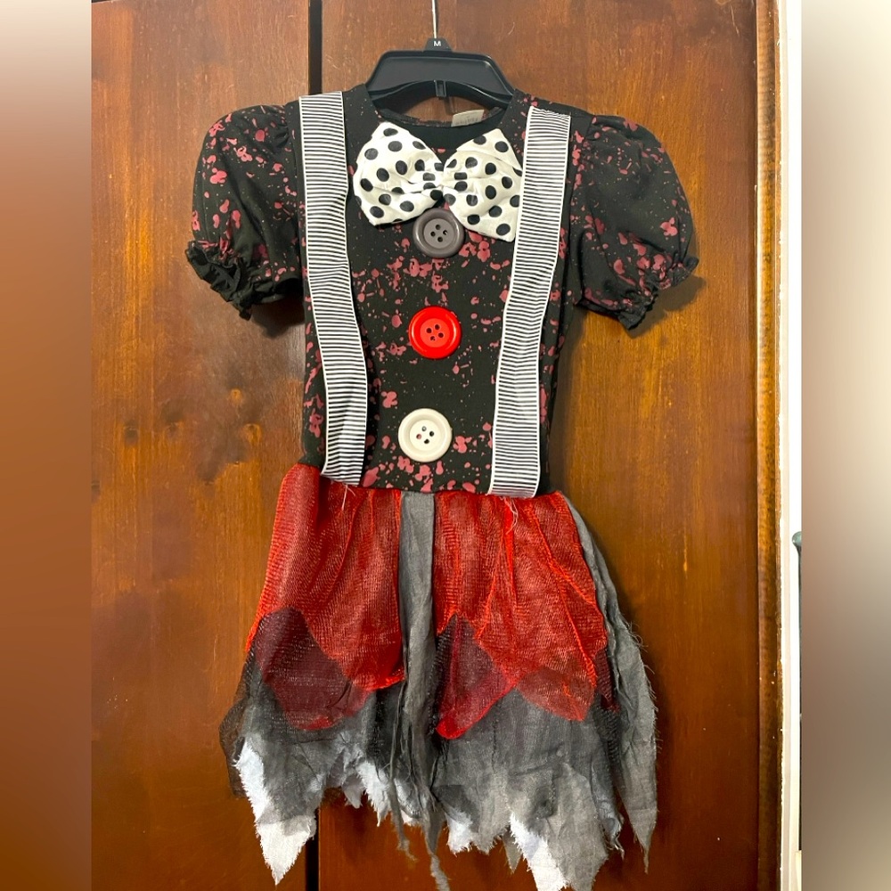 Killer clown girls costume Punk skeleton costume